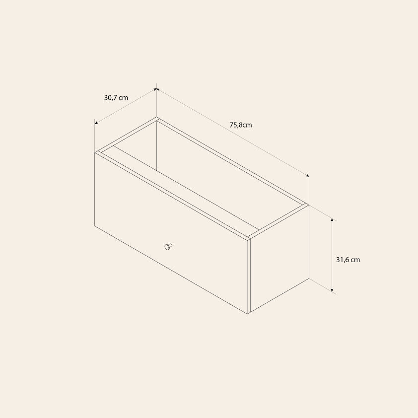 Skåp flip door - Off-white