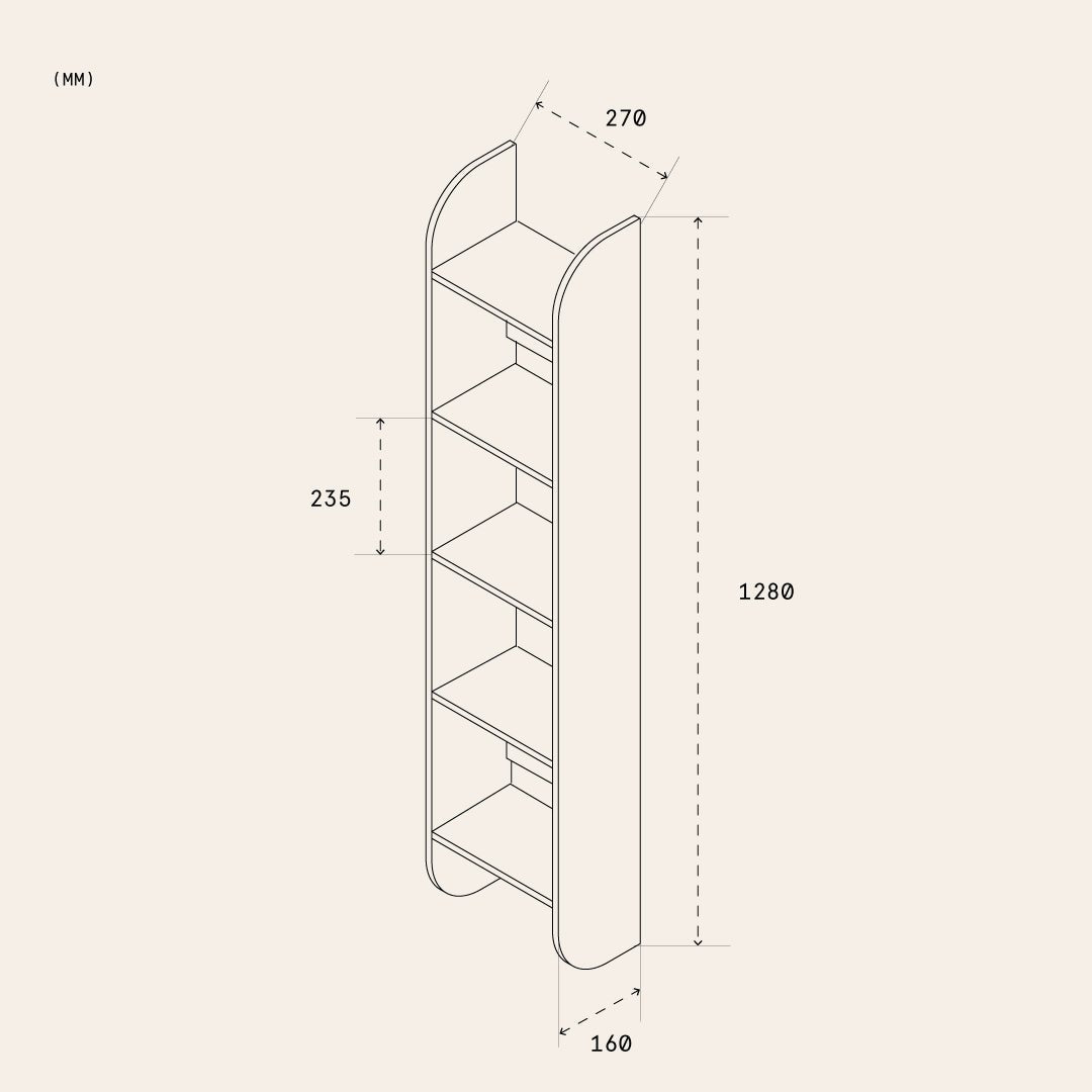 Flaneur Wall Shelf - Burgundy