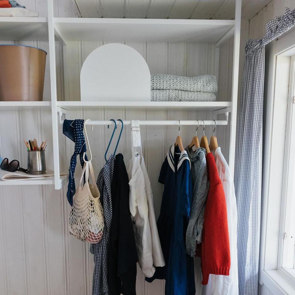 Tringle à vêtements Pinn 80 cm - Blanc