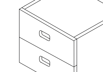Upper Drawer front Small - White Spare part