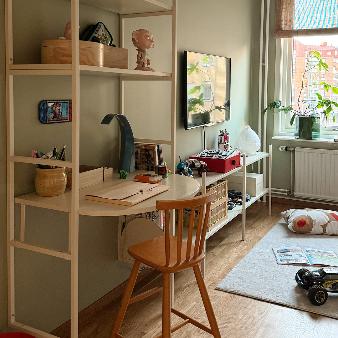 Bureau rond - Blanc cassé