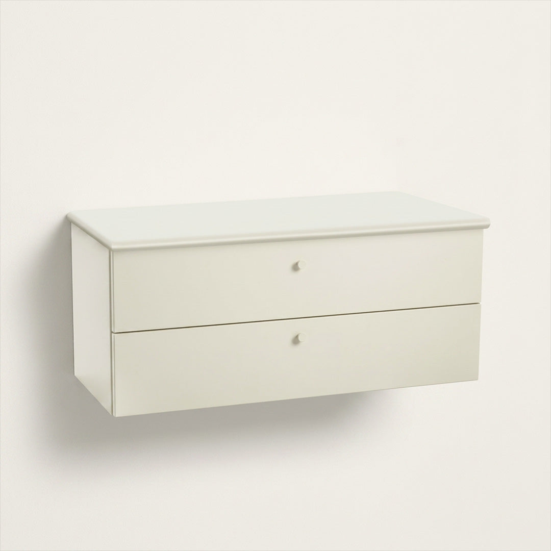 Hängender doppelter Schubladenschrank - Off-White