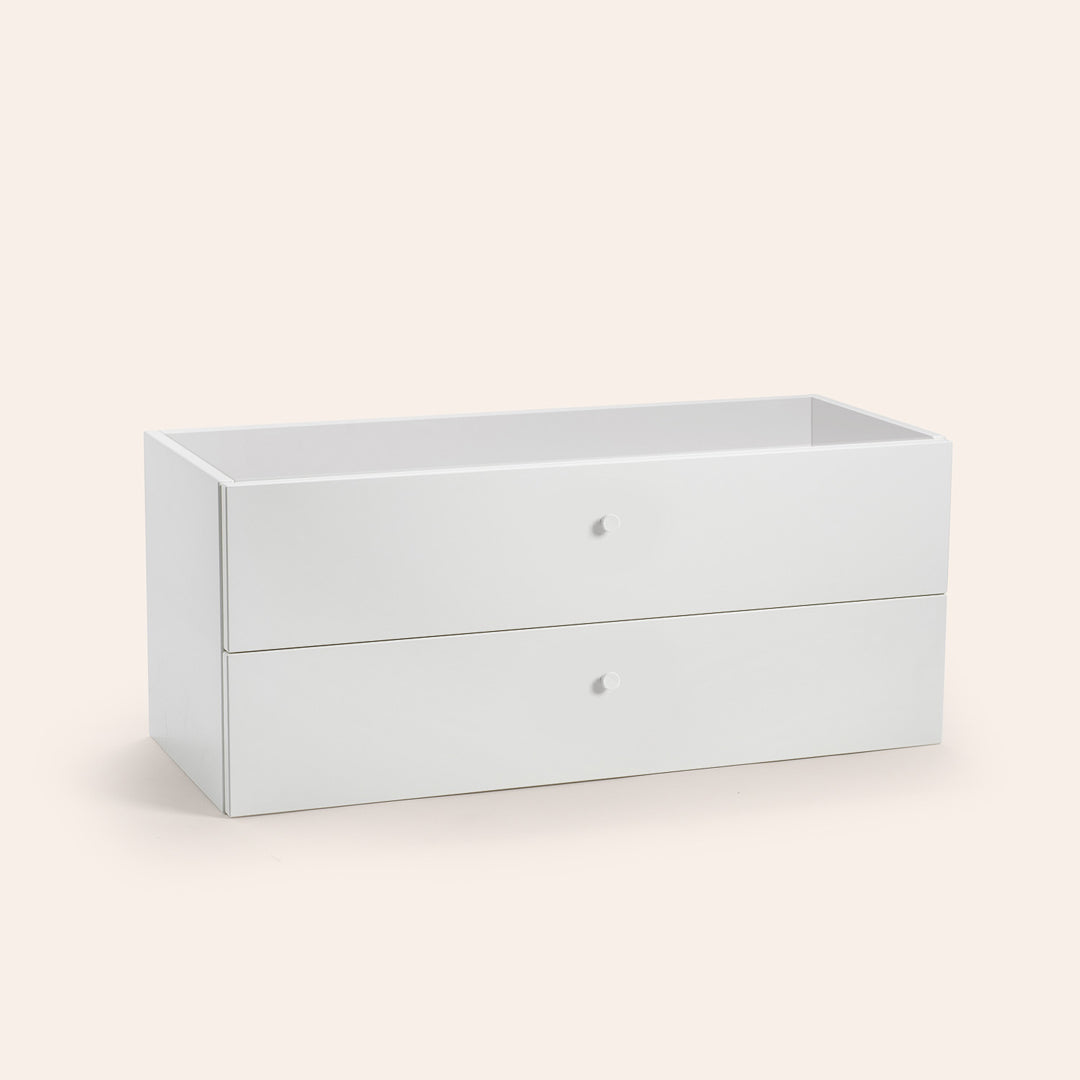 Schubladenschrank doppelt - Weiß