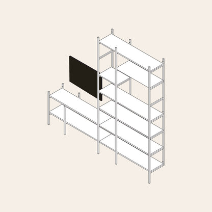 ritning av tv hylla i måtten 246x237 cm 